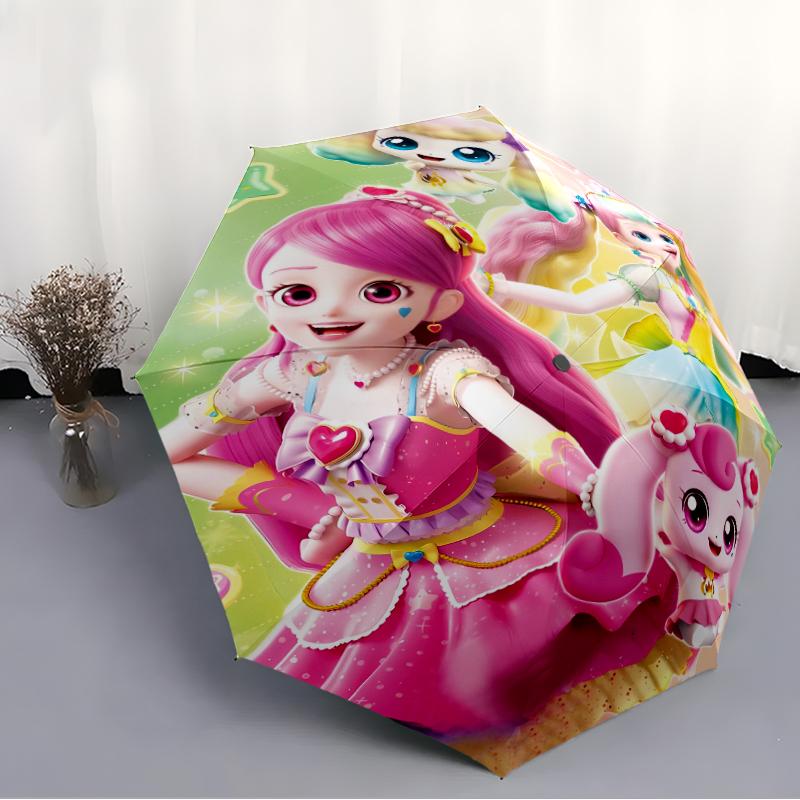 1pc Catch Teenieping Magic Sweethear (3) Umbrella, Sun Protection, And UV Shielding. It Has Eight Sturdy Ribs for Outdoor Use And Perfect Gift