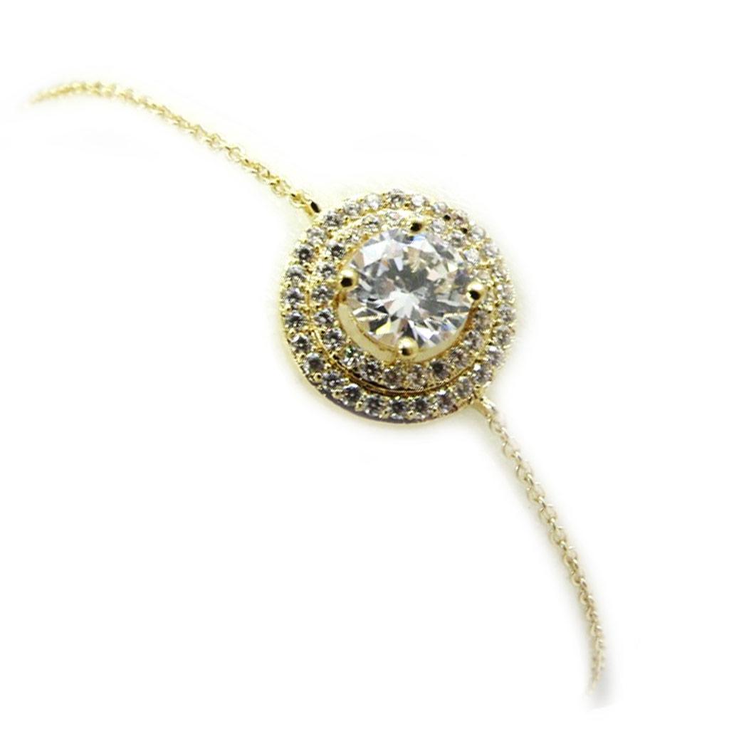 

Les Trésors De Lily [L7049] - Позолоченный браслет Sissi белый