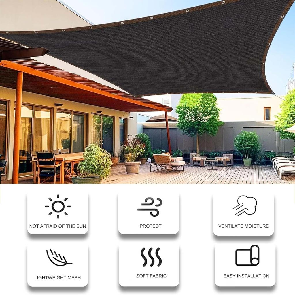 Kaniya 90% Black Shade Cloth for Garden 6.5FTx16FT Mesh Greenhouse Sun Shade Fabric,use in Chicken coops, carportsgazebos, Plant Shade and Building