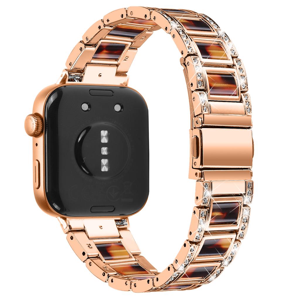 Für Huawei Watch Fit 3 Metalllegierung Uhrenarmband Strasssteine Harz Armband