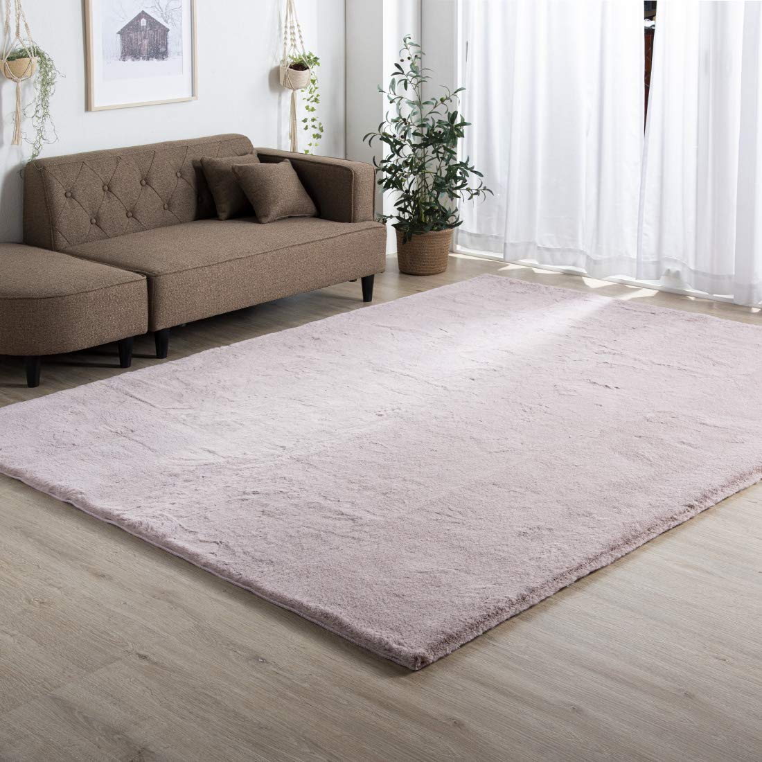 

Ковер Gen of Tansu no Gen Rug 100 x 140 см, пушистый, моющийся, примерно 1 татами, из сверхтонкого волокна, в стиле кроличьего меха, розовый 87250095 [Вдохновляющее прикосновение]
