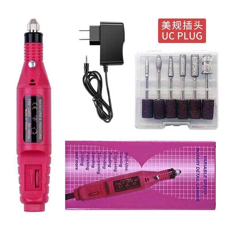 Electric Nail Drill Portable Pen-Style Nail File Mini Manicure Grinder Adjustable Speed Nail Buffer