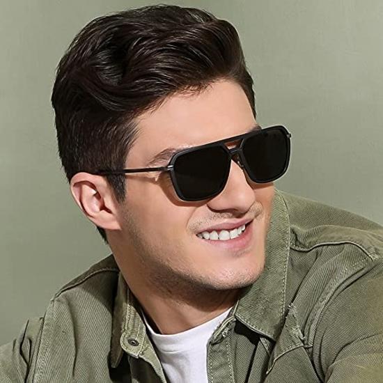 VINCENT CHASE EYEWEAR Od Lenskart | Šestihranné polarizované sluneční brýle s celoobvodovým okrajem|Pánské & Dámské | Vc S11745-C1