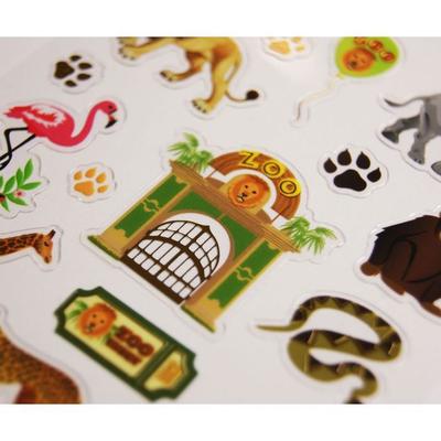 Stickers - Visit To the Zoo - Gold Foil - 7.5 X 10 Cm