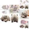 Adorable Moo Deng Hippo Plush Toy Soft Grey Short Plush Doll For Kids 42x24cm
