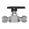 Ball Valve Straight Through 3 8in Thread Fluid Control Stainless Steel Pipe Fitting with Handle
