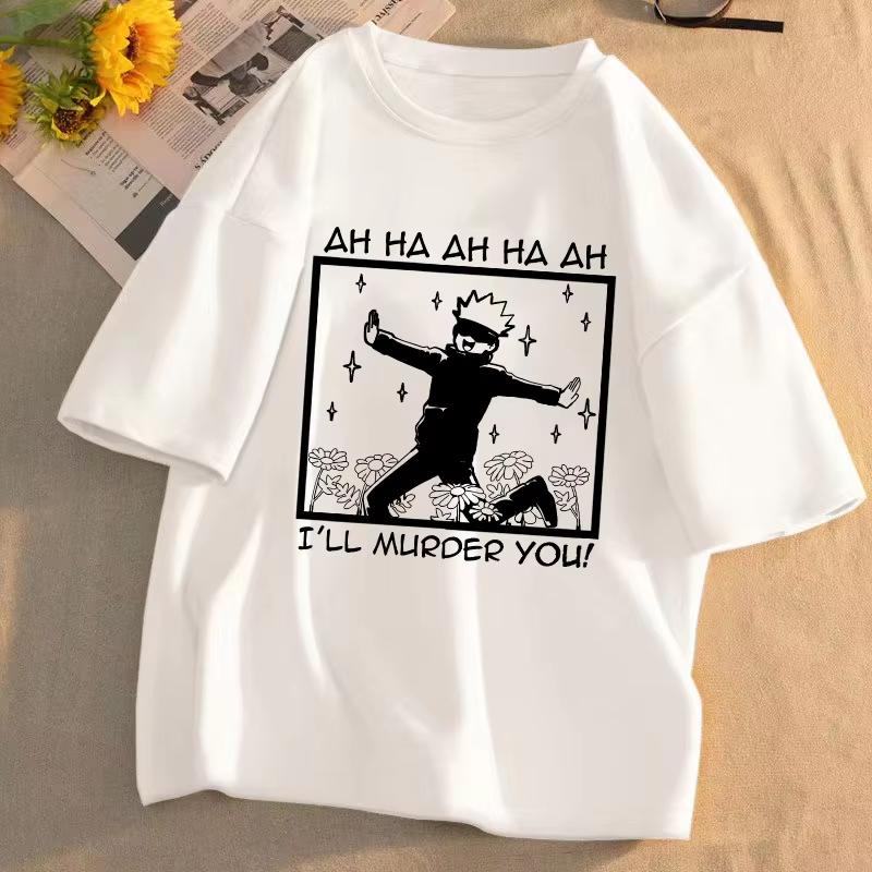 Jujutsu Kaisen Anime Gojo Satoru Itadori Yuji Printed Tshirt Mens and Womens Tshirt Mens Top Sports Tshirt Mens Tshirt