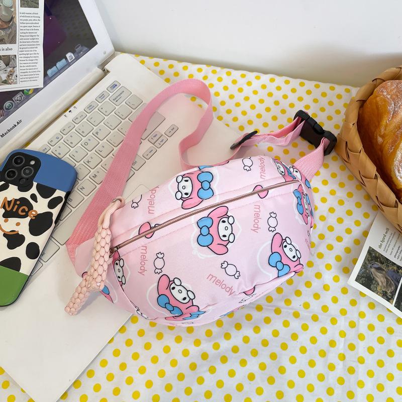 

New Cute Kitty Women s Shoulder Bag Wheat Ear Chest Bag Cartoon Backpack Girl Tote Handbag versatile commuter crossbody bag