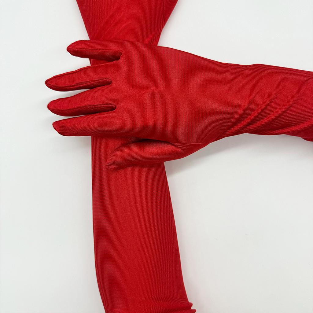 1920s Costume Props Gloves Evening Galas Gloves with Long Length Wedding Bride Gloves Formal Occasion Ceremonial Gloves