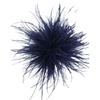 Handcrafted Natural Feather Flower Brooch, Full Radiating Design Badge with Pin Back and Hair Clip for Outfit Styling