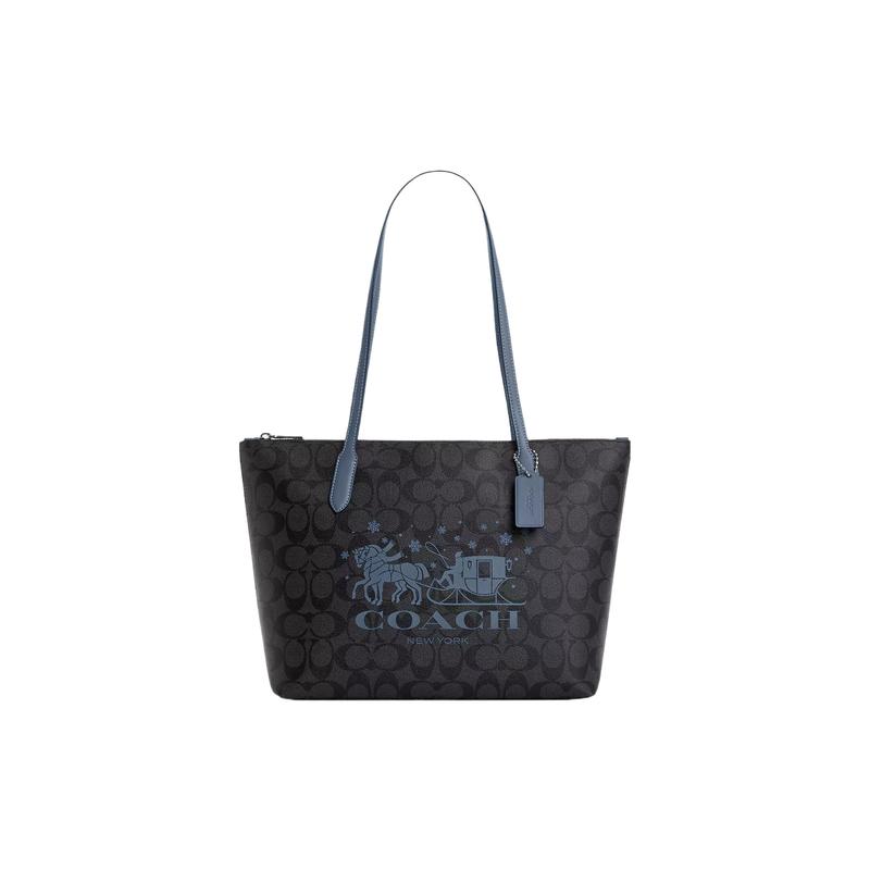 COACH shoulder bag Zip Top Tote