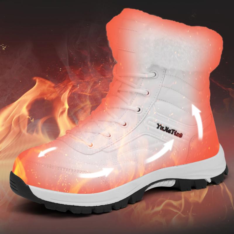 Warm Winter Men's Hiking Boots Outdoor Snow Men Boots Men Work Casual Sneakers High Top Keep Warm Non-slip Ankle Boots