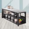 Modern Kitchen Storage Rack with Rock Slab Countertop
