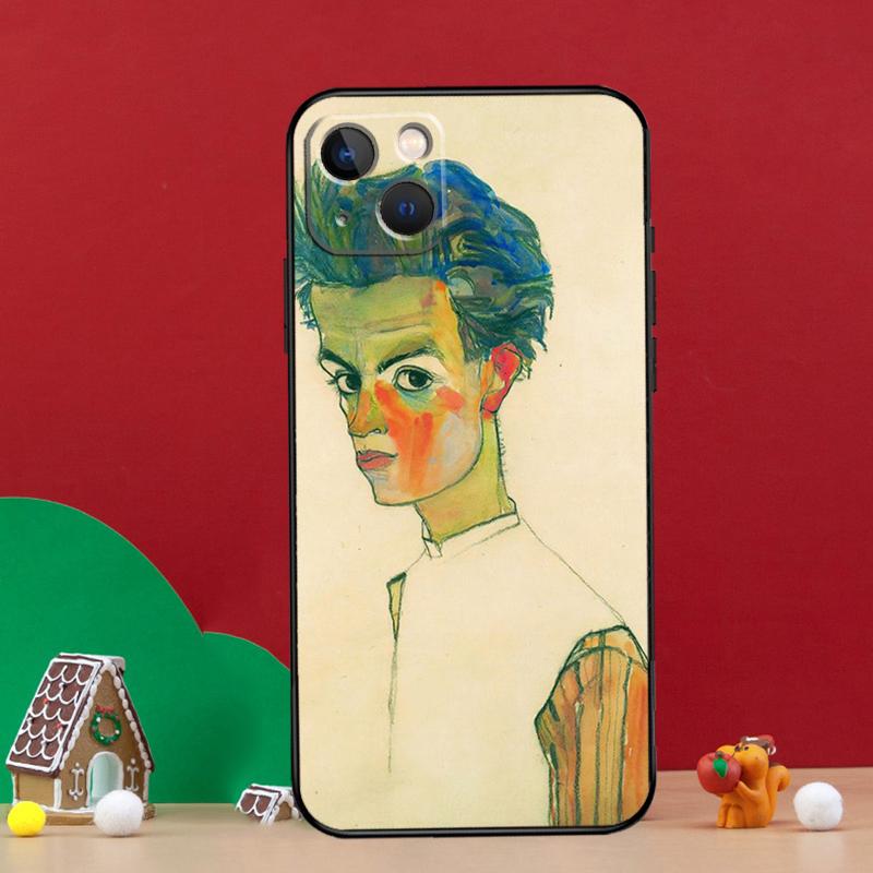 Egon Schiele Phone Case For iPhone 15 13 11 12 14 Pro Max XS Plus X XR 12 13 Mini Soft Cover