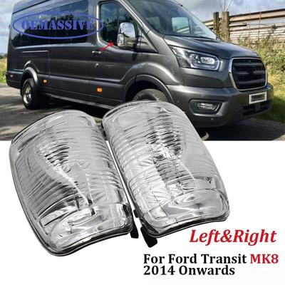 Klare Seitenspiegel-Blinker-Linsenabdeckung für Ford Transit Mk8 2014 onwards Links Rechts Einfacher hoher Ersatz 1847389 1847387