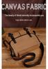 Men's Solid Color Canvas Crossbody Bag - Large Capacity, Versatile, Fashionable Messenger Bag for Commuting and Outdoor Use.