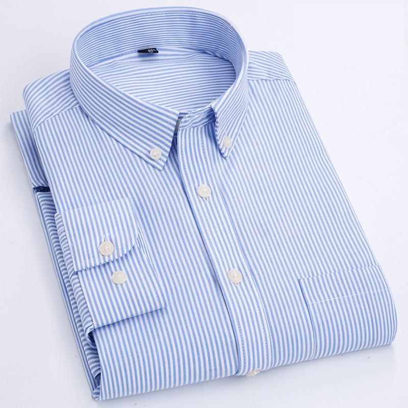 Chemise Oxford à Carreaux Décontractée pour Jeunes à Manches Longues - Coton Fin, Patchwork, Col Carré pour le Printemps et l'Automne