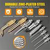 BHBL 9PCS Grease Accessory Kit, Grease Needle Tip & Grease Needle Nozzle Bent & Straight Nozzles, Nipple and Elbow Adapter