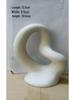 White Ceramic Vase with Dried Baby's Breath for Living Room or Dining Table Decoration