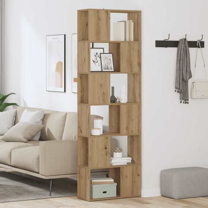 VidaXL Bookcase/Room Divider Artisan Oak 60x24x186 Cm 856731