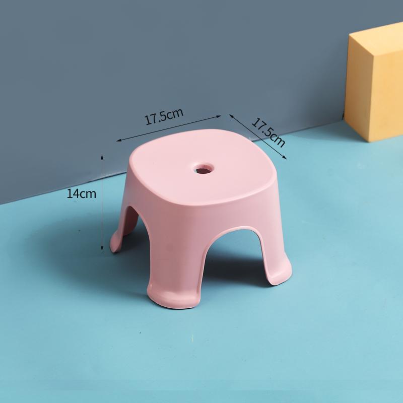 Badezimmer-Reihenbankhocker, Haushalts-Badhocker, Kunststoffhocker, verdickter rutschfester Schuhhocker, Kinderhocker, Fußbank WF