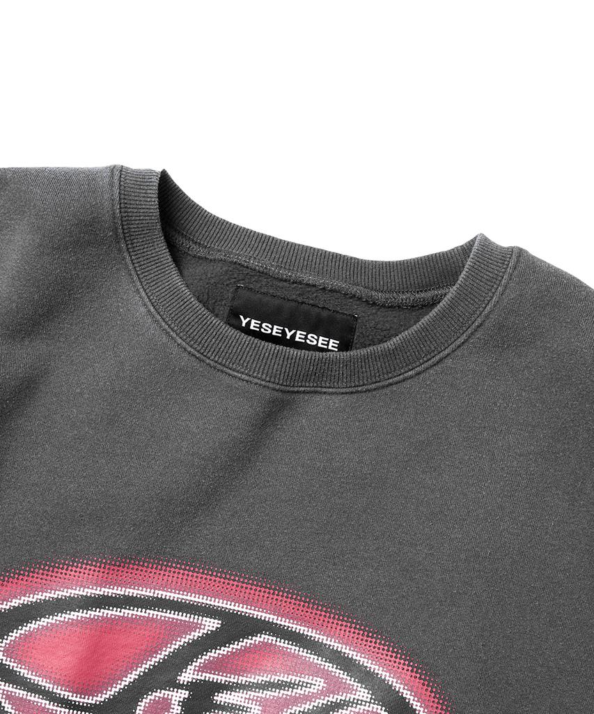 YESEYESEE Y.E.S Oval Logo Sweatshirt Charcoal