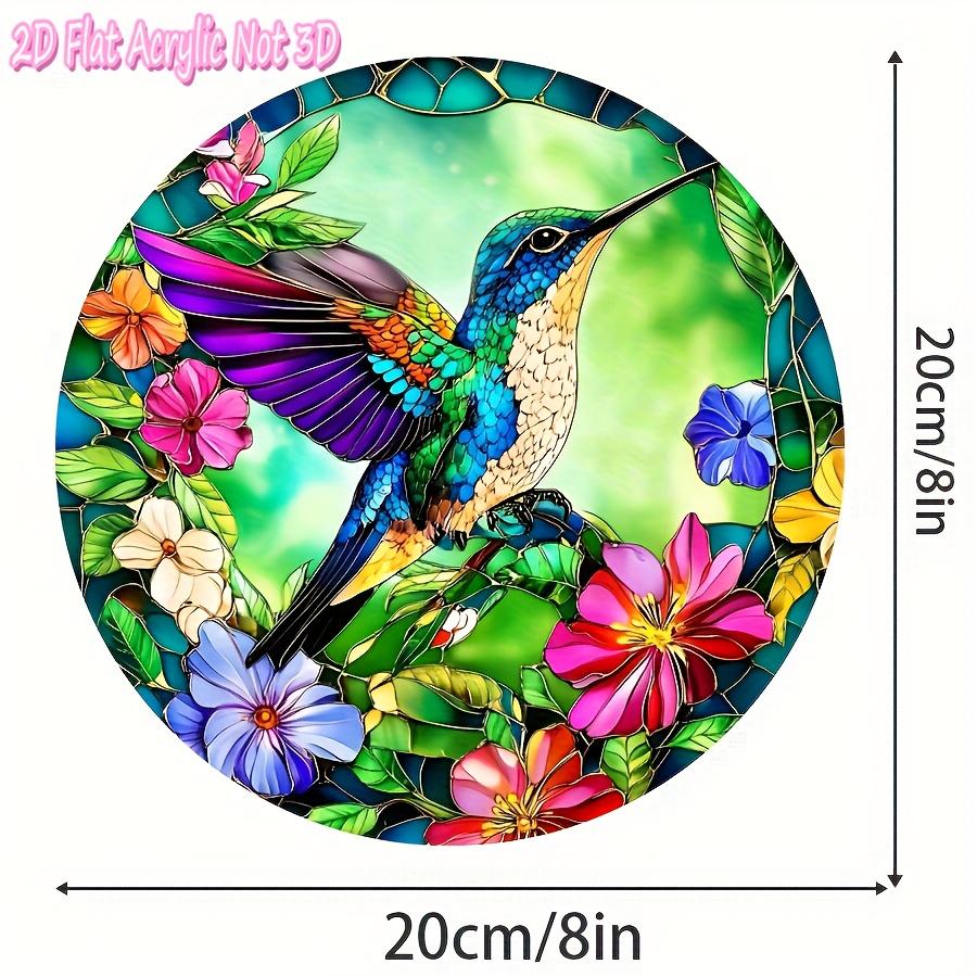 2D Flat Acrylic Hummingbird Sun Catcher Design, Indoor and Outdoor Decoration - No Battery/electricity Required, Free Day Decoration, Shop Dec