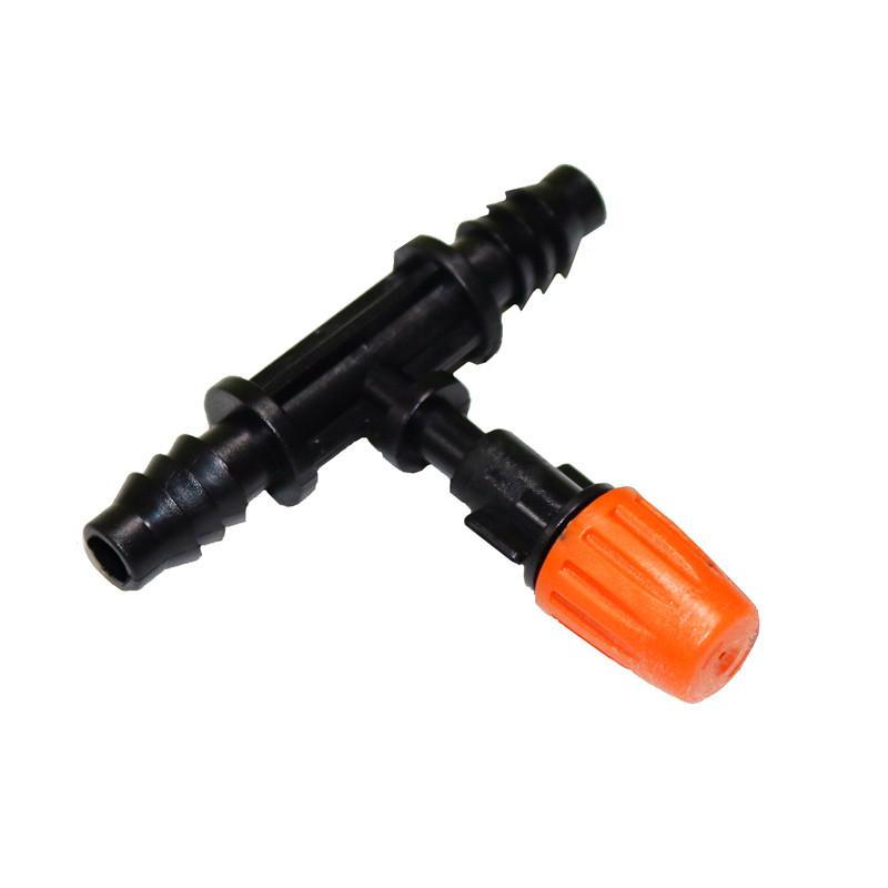 

5pcs Atomizing Nozzle Orange T-shaped Hose Irrigation Nozzle Atomization Nozzle Garden Lawn Sprinkler Irrigation System оранжевый
