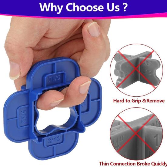 Deck Gasket 1 Spacer Tool 4-in-1 Multi-Size Floor Spacers Hardwood Floor Spacing Tool Anti-corrosive Wood Spacer Tool