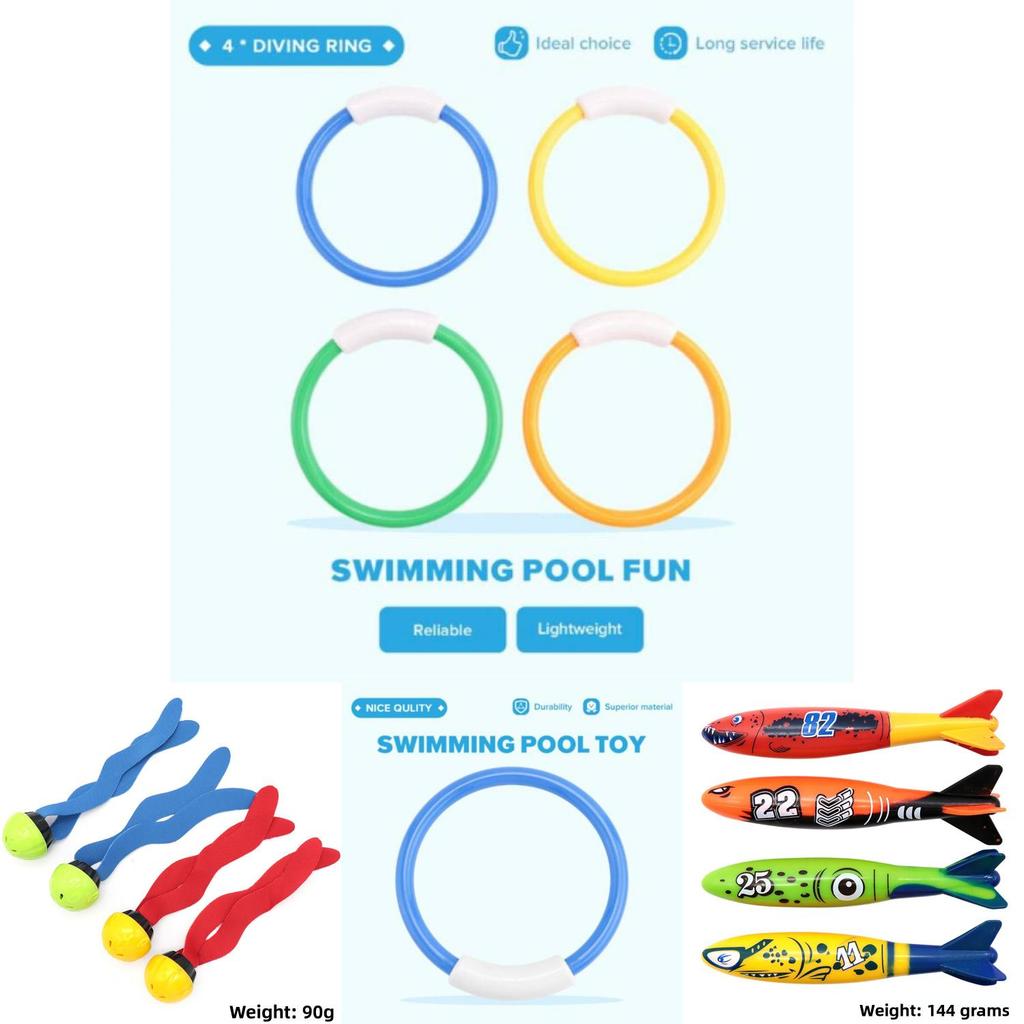 Kinder Tauchspielzeug Set Mit Interaktiven Fischen Und Wasserringen Für Pool Spaß
