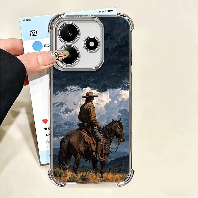 Rodeo Cowboy Horse Soft Phone Case For Xiaomi Poco X7 X8 Pro Max X6 X5 X3 F8 Ultra F7 M8 M7 M5S Redmi 15C 15A 15 14C 13C 12C 13