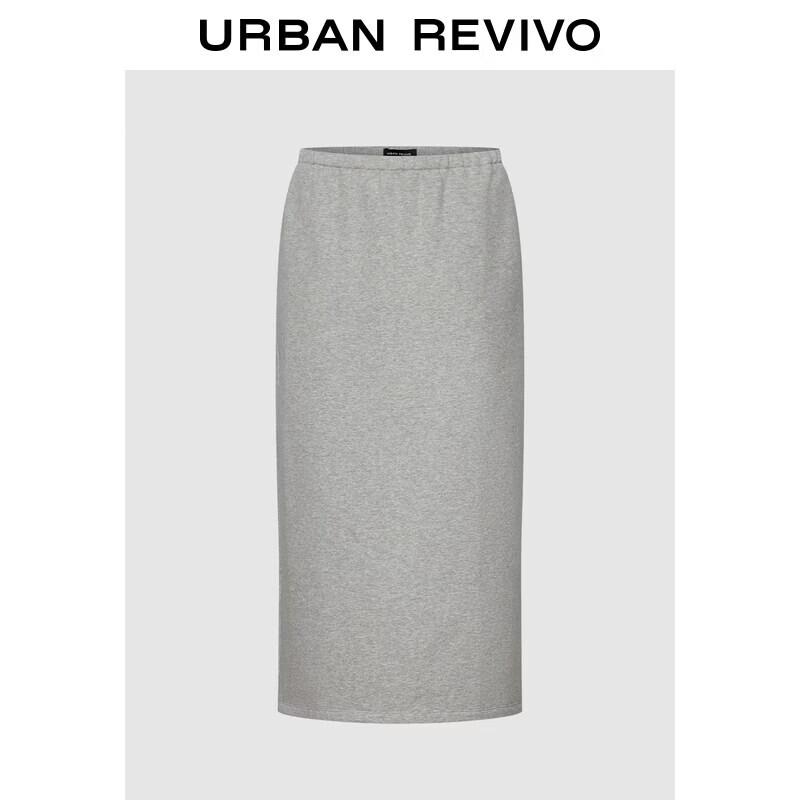 UR Women's Fleece-Lined Elastic Waist Midi Skirt