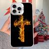 Jesus Christ Cross Phone Case For iPhone 16 15 14 13 12 11 Pro Max X XR XSMAX 8 7 Plus Matte Shockproof Back Cover