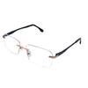 RSINC Rimless frame/eyeglass/Spectacle Metal, For Men And Women, Tom Gold Black 241004 55-17-142 (IB-12) N2 Tom Harry Gold Black | IB 12