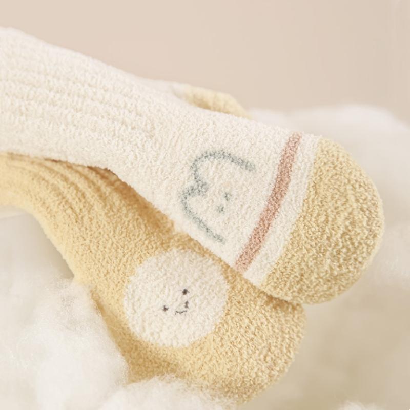 3pairs/set Winter Toddler Baby Socks For Girls Boys Thick Warm Soft Newborn Long Sock Fashion Cartoon Stockings