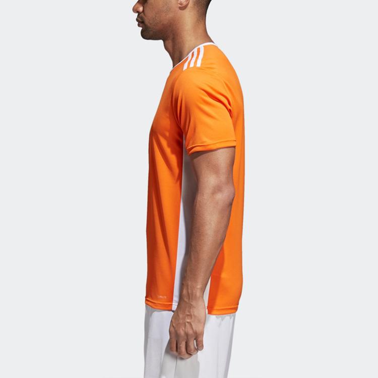 Adidas Entrada 18 Training с коротким рукавом Мужские топы оранжево-желтые CD8366