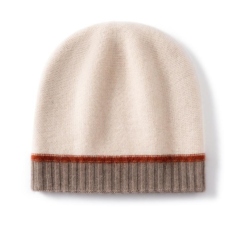 Cashmere Knitted Hats Men's and Women's Warm and Cold Ear Protection Hats Autumn and Winter Casual Knitted Hats Outdoor Cycling Hats Cold Hats