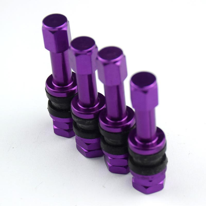 TR43E Aluminum Alloy Tubeless Tire Valve Stems 4PCS Durable Airtight Wheel Air Valves for Cars SUVs and Light Trucks Set Valve Stems 1