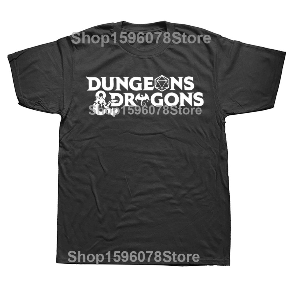 Summer Dungeon And Dragon Game Fans Men Women's T Shirt Outfits Vintage Tee Shirt T-Shirts 100% Cotton Printed Clothing