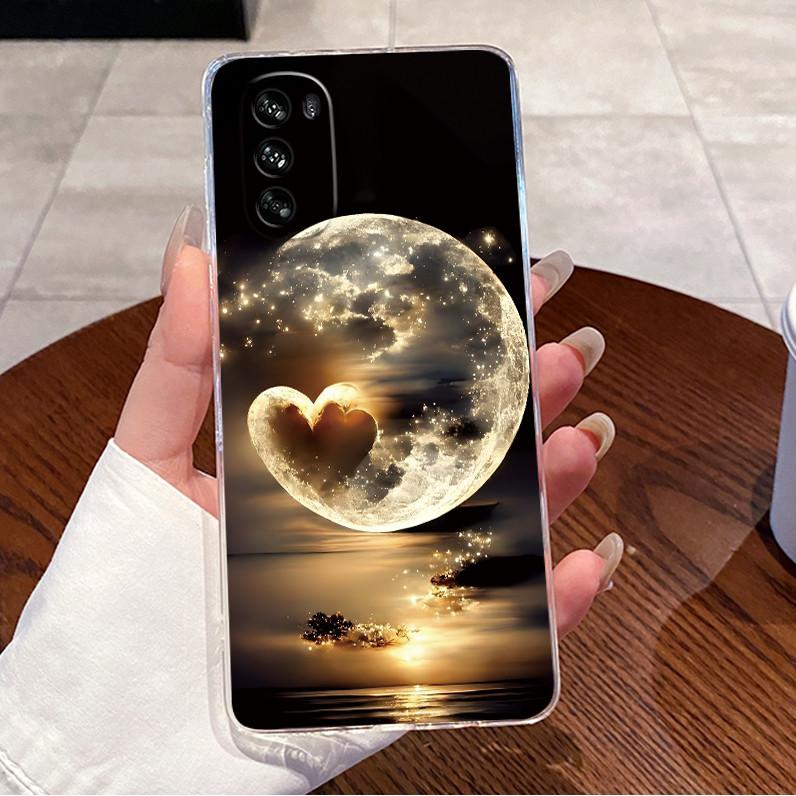 Phone Case For Motorola Moto G62 5G Soft Silicone TPU Clear Viral Popular Coconut Tree Painted Casing Shockproof Cover
