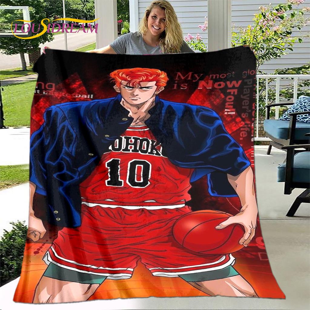 Slam Dunk Anime tegneserie mykt plysjteppe,flanellteppe Dyneteppe for stue soverom Sengesofa Pikniktrekk Bettdecke