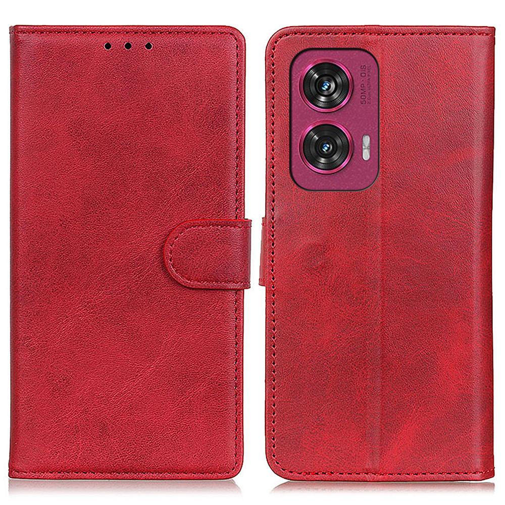 For Motorola Edge 50 Fusion 5G Case Cowhide Texture Leather Wallet Phone Cover