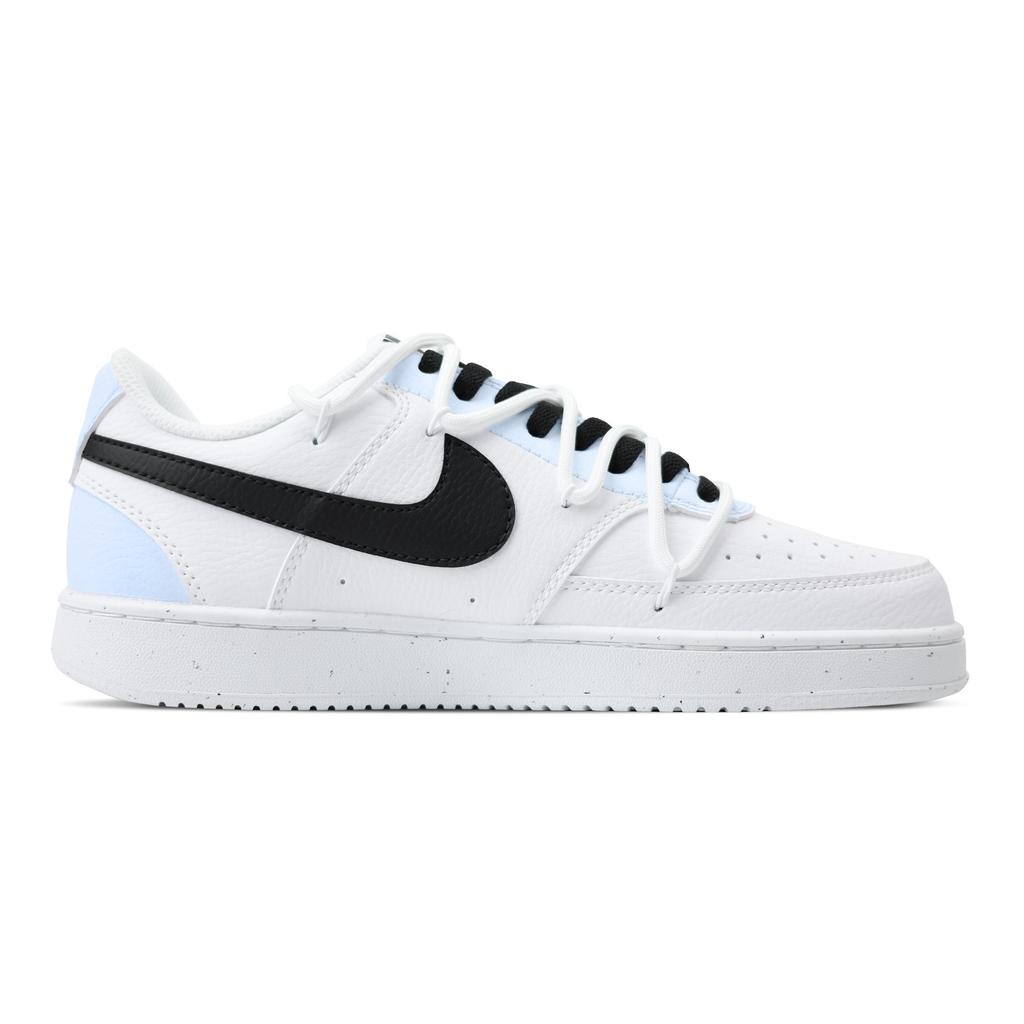 Nike Court Vision 1 Slip Resistant Abrasion Resistant Low Top Skateboard Shoes Men's Black White Blue DH2987-101(Team683--)