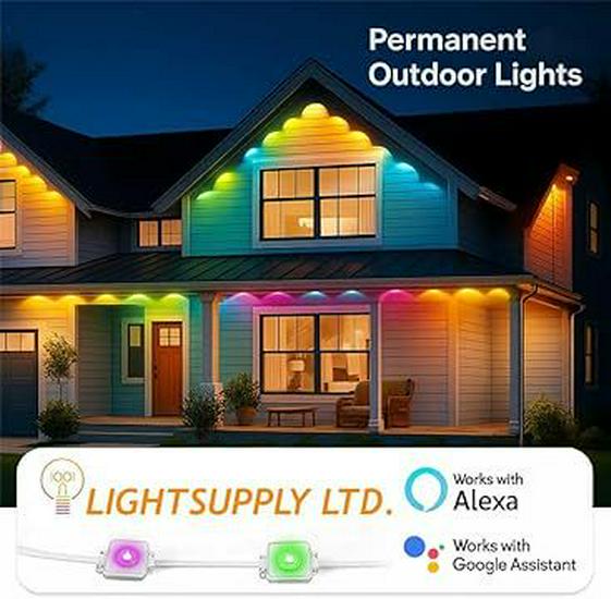 Smart Bluetooth Neon Strip Outdoor Wall Light - Color-Changing PVC Atmosphere Lighting