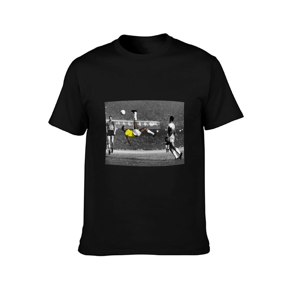 Brazils Legend Pele TShirt All Match Print Short Sleeve Top