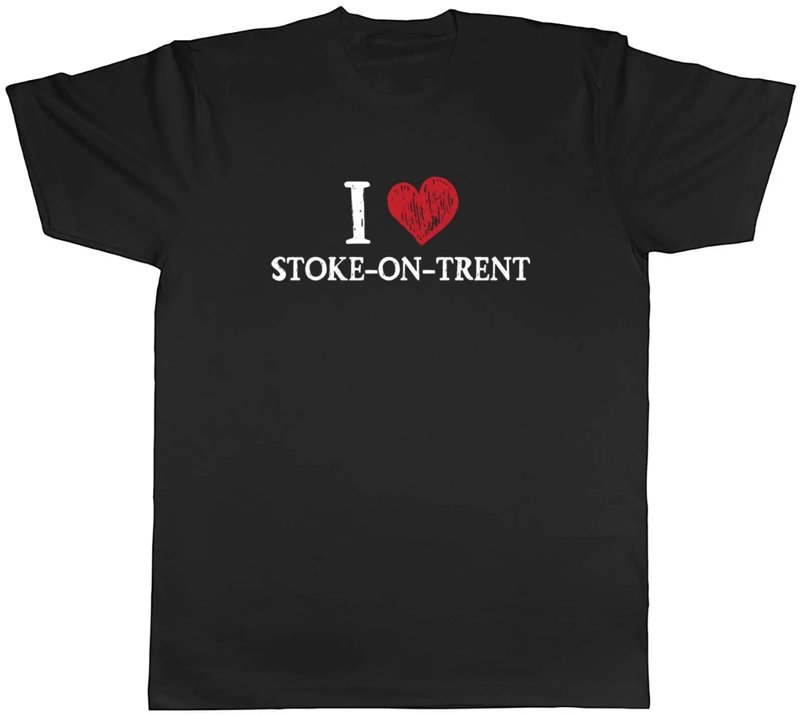 I Love Stoke-on-Trent Mens T-Shirt Fine Ceramics Pottery Tee Gift XXXXL