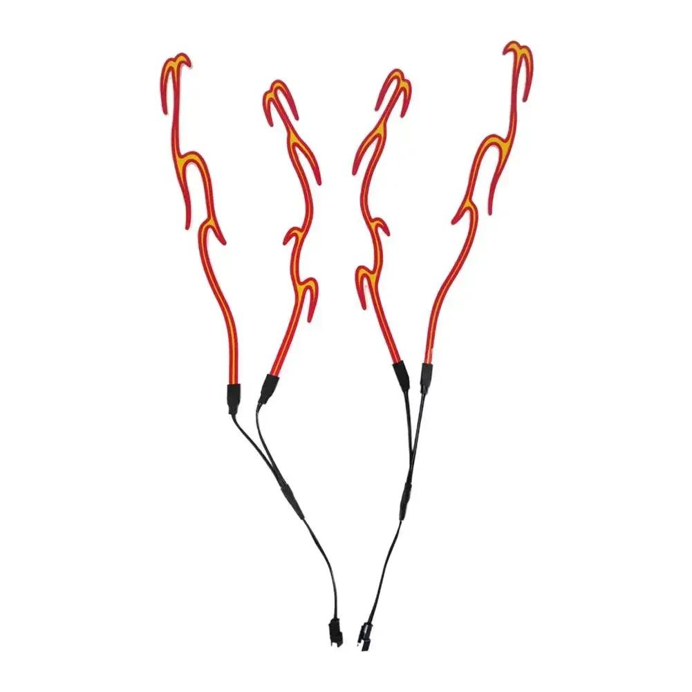 Helm 4 in 1 Helm LED Kaltlicht Mod Kit Fahrradhelm Lampenleiste Leuchtender Signalaufkleber Nachtfahrtsignal Helmlicht DIY D