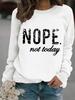 American European Cross Border Fashion Casual Women Long Sleeve Printed Slogan Sweatshirt