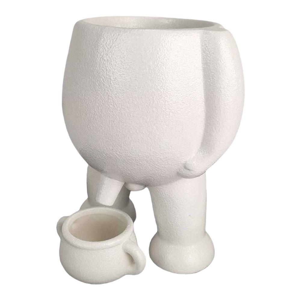 Peeing Plant Pot with Drainage Hole Novelty Peeing Planter Pot Succulent Pot for Indoor Outdoor Plants Gift for Friends & Family