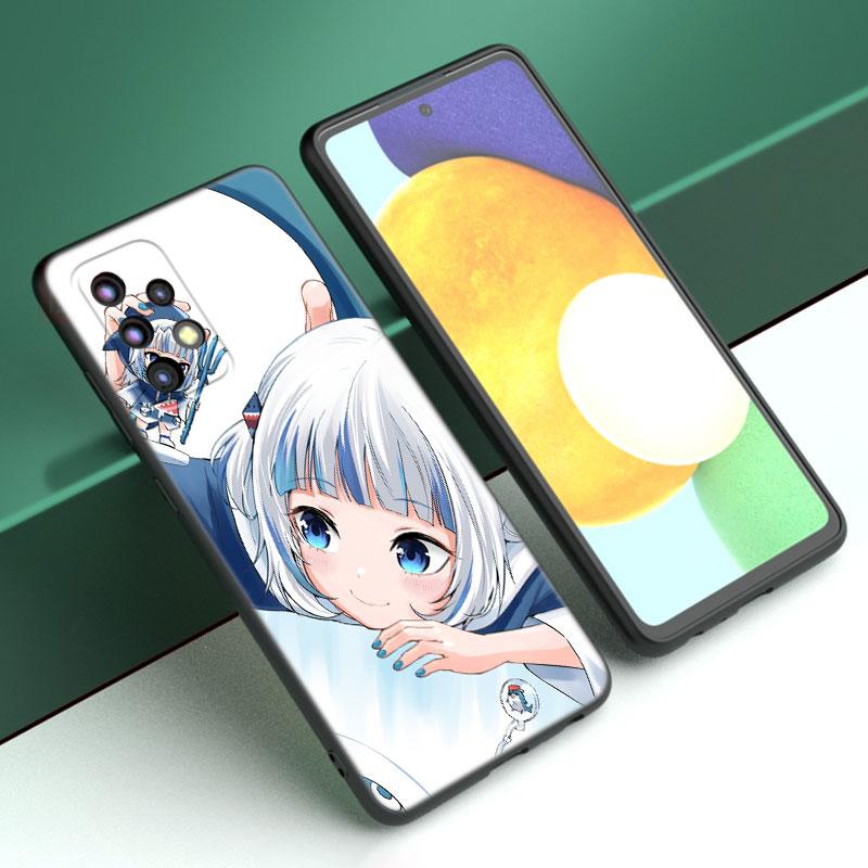 Gawr Gura Anime Phone Case For Samsung A13 A22 A24 A32 A23 A25 A34 A35 A52S A53 A54 A55 A73 5G A12 A14 A15 A31 A33 A50 A51 A72